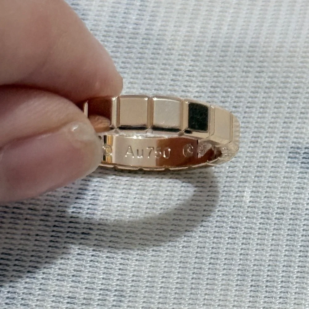 Chopard Rose Gold Faceted Band Ring